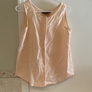 Vintage Womens Button Down Sleeveless Shirt